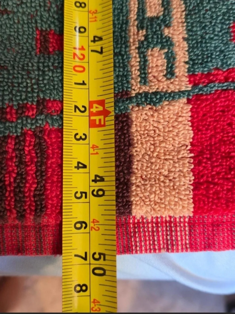 Vintage,Ralph Lauren Red & Teal Southwestern Pattern Towel